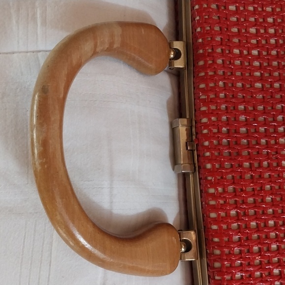 Pier Giorgio red wicker bag - Picture 4 of 15